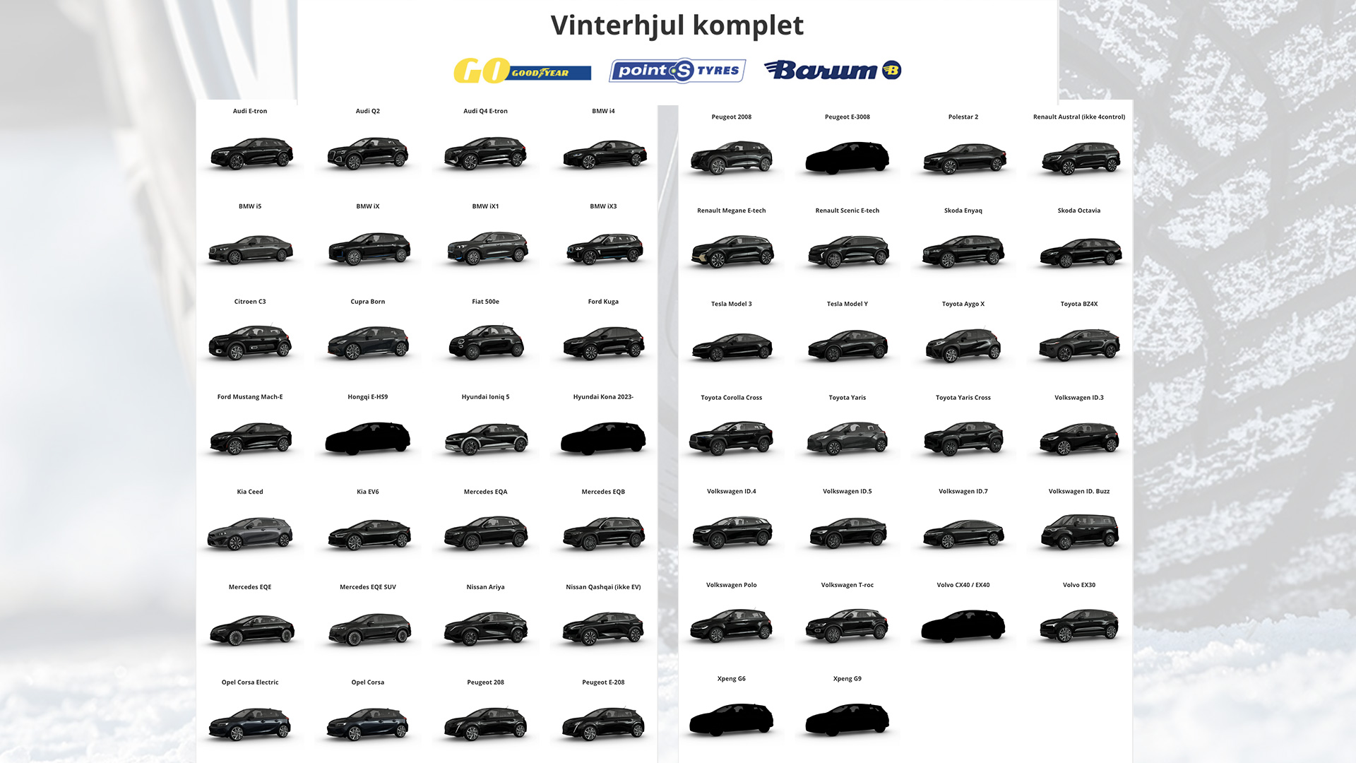 Vinter komplethjul tilbud